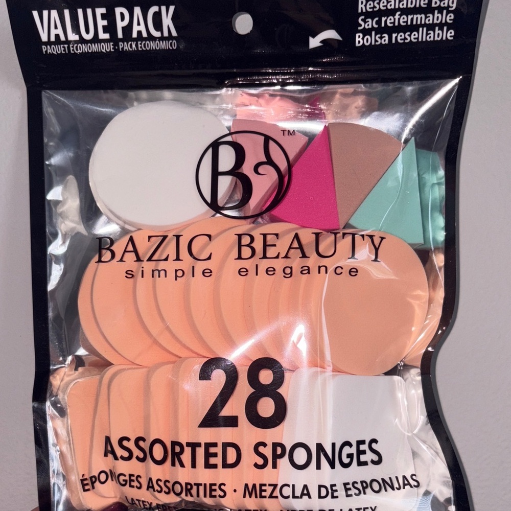 Assorted Makeup Sponges - White, Cream, Tan, Green